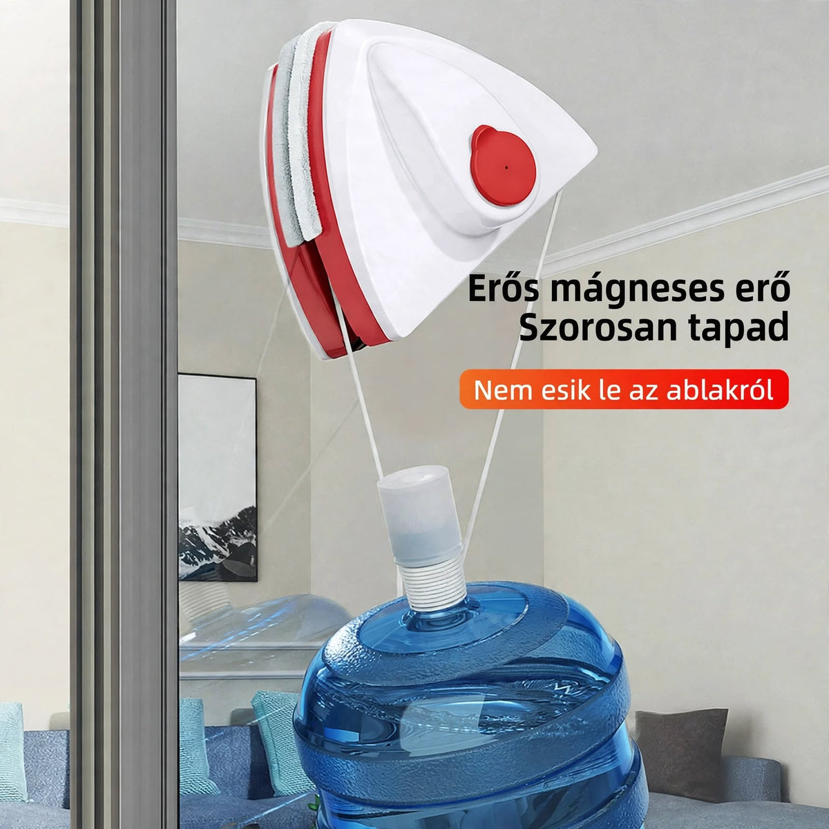 Mágneses ablaktisztító robot – 3-30 mm üvegvastagsághoz, vegyszermenetes, 4 méretben